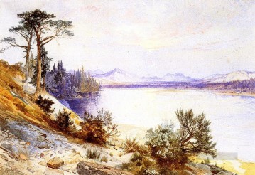 Cabeza del paisaje del río Yellowstone Thomas Moran Pinturas al óleo